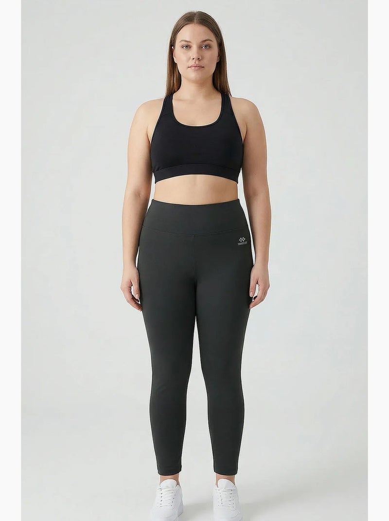 Leggings de mujer de poliéster y elastano tommy Gris oscuro - Kiabi
