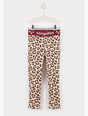 Leggings de neopreno de leopardo para niña