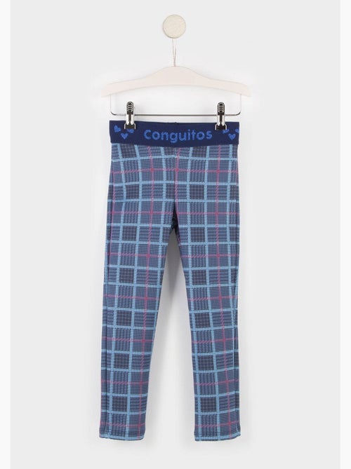 Leggings de niña cuadros azul marino - Kiabi Leggings de niña cuadros azul marino - Kiabi