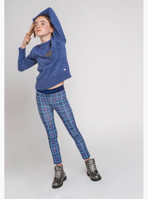 Leggings de niña cuadros azul marino - Kiabi Leggings de niña cuadros azul marino - Kiabi