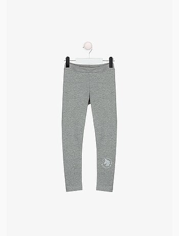 Leggings de niña de algodón en gris