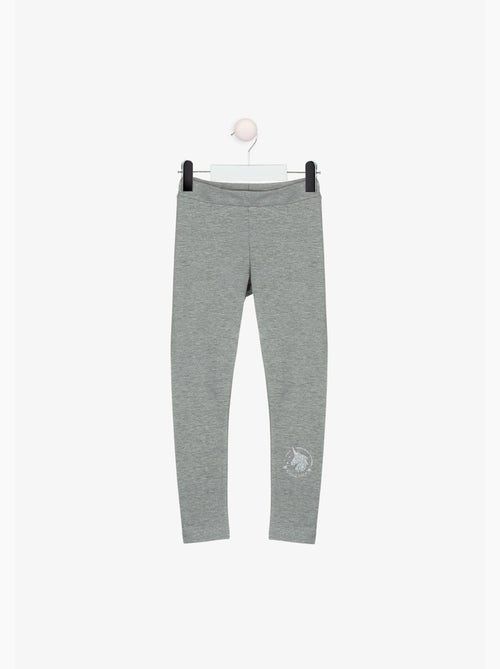 Leggings de niña de algodón en gris - Kiabi Leggings de niña de algodón en gris - Kiabi