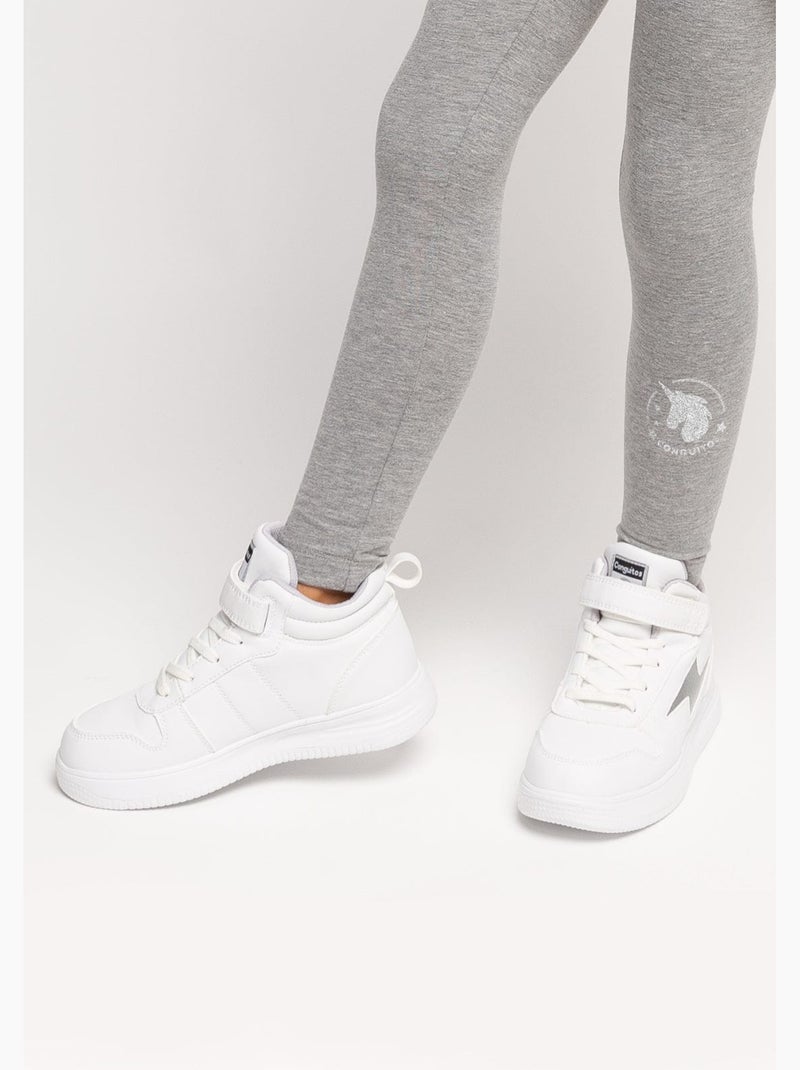 Leggings de Niña de Algodón en Gris Gris - Kiabi