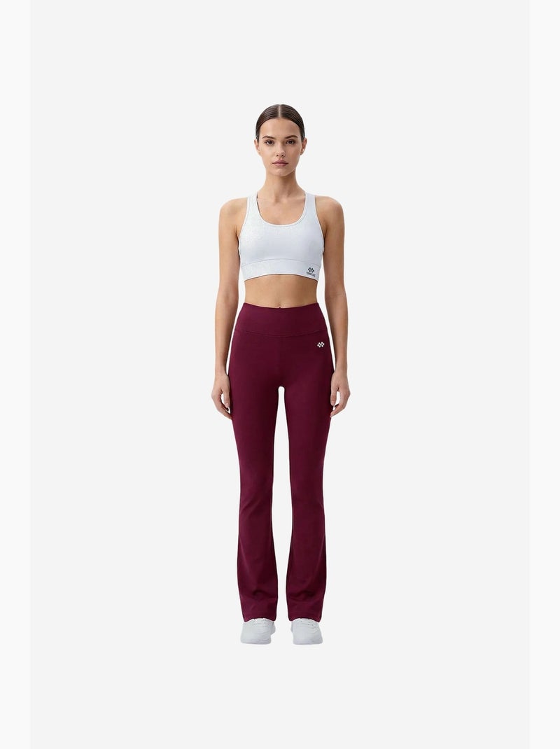 Leggings de poliéster-elastano para mujer tommy Rojo burdeos - Kiabi
