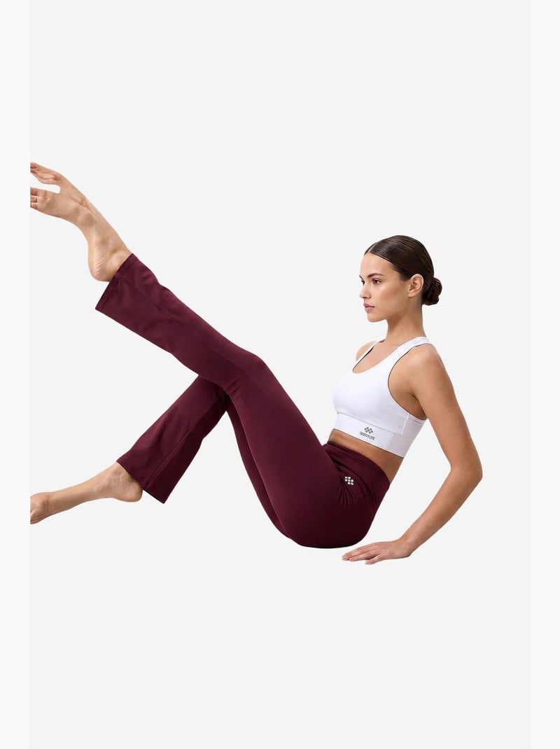 Leggings de poliéster-elastano para mujer tommy Rojo burdeos - Kiabi