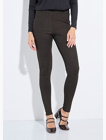 Leggings de punto brillante con cinturilla elástica - Afibel