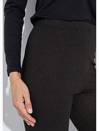 Leggings de punto brillante con cinturilla elástica - Afibel
