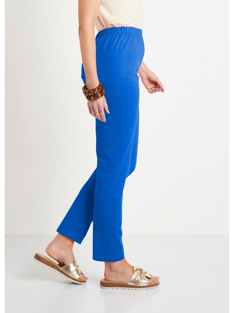 Leggings de punto de algodón con cintura elástica - Afibel Azul - Kiabi