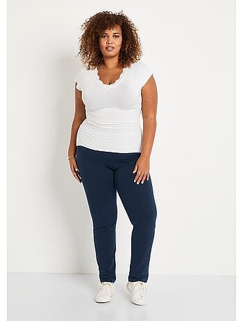 Leggings de punto de algodón con cintura elástica - Afibel
