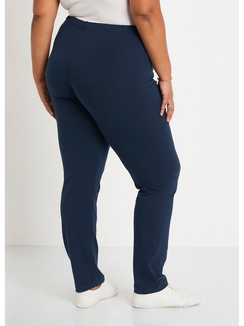 Leggings de punto de algodón con cintura elástica - Afibel Azul marino - Kiabi