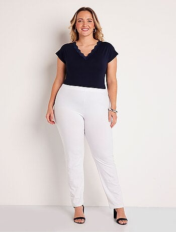 Leggings de punto de algodón con cintura elástica - Afibel