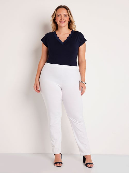 Leggings de punto de algodón con cintura elástica - Afibel - Kiabi