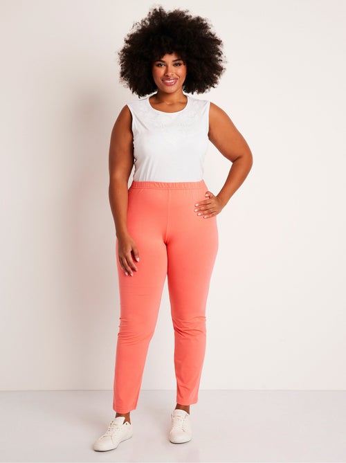 Leggings de punto de algodón con cintura elástica - Afibel - Kiabi