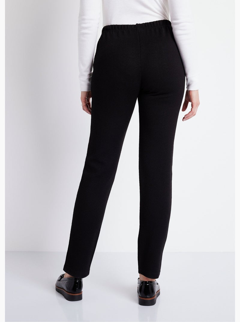 Leggings de punto elástico con cintura elástica - Afibel Negro - Kiabi