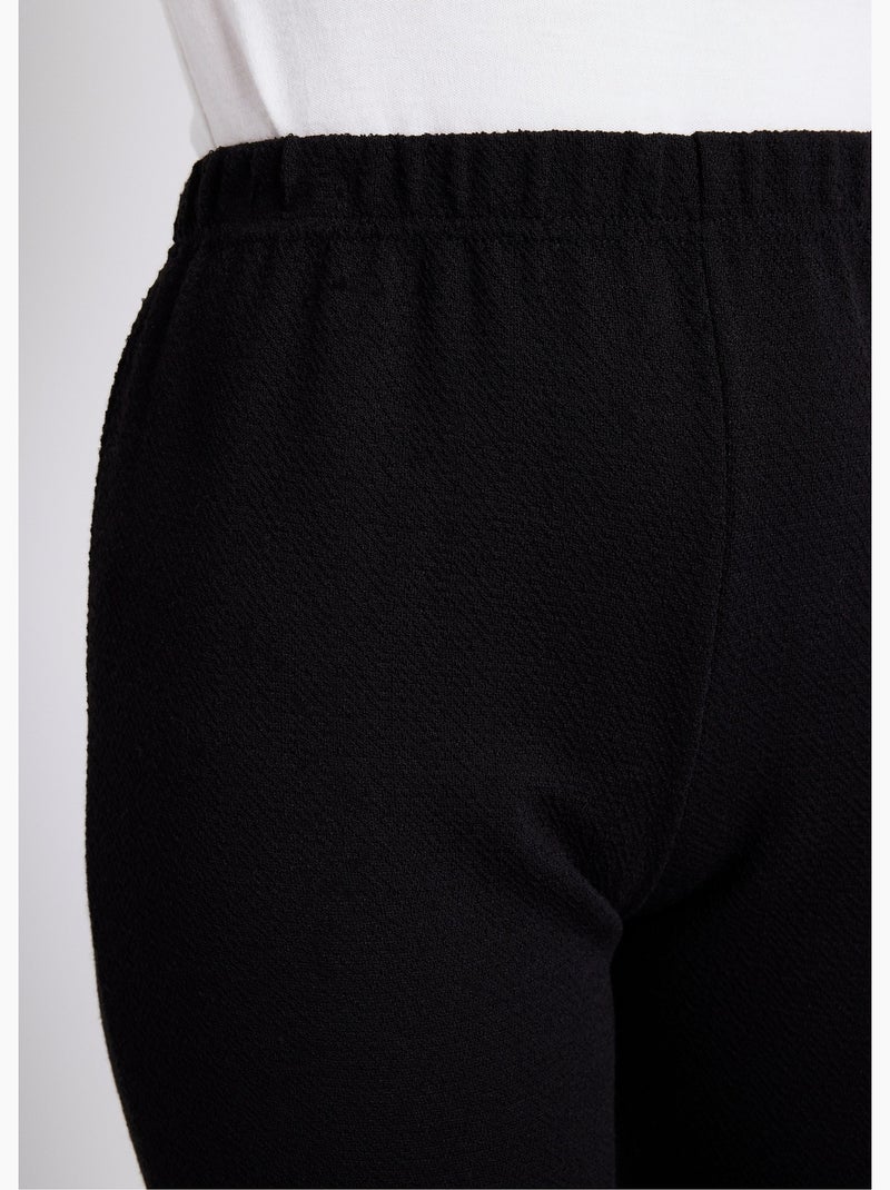 Leggings de punto elástico con cintura elástica - Afibel Negro - Kiabi