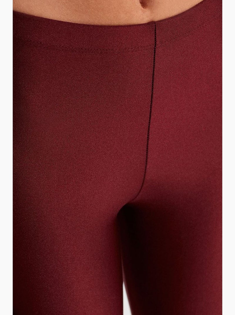 Leggings de tiro alto slim fit dilvin Rojo burdeos - Kiabi