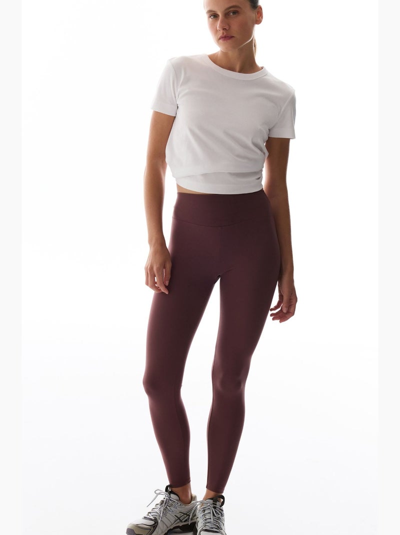 Leggings de tiro alto soft feel penti Rojo burdeos - Kiabi