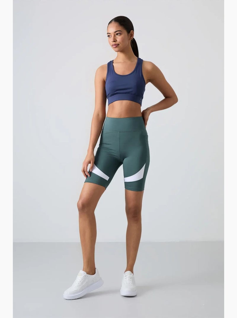 Leggings deportivos cortos de cintura alta tommy Verde bosque - Kiabi