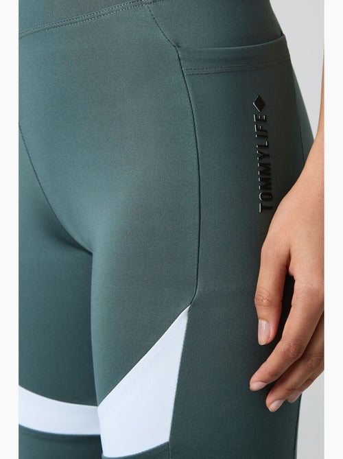 Leggings deportivos cortos de cintura alta tommy - Kiabi