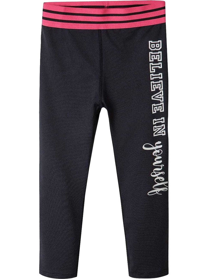 Leggings diseño texto deporte niñas - minoti Negro - Kiabi