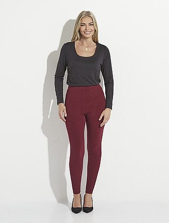 Leggings largos con cinturilla elástica y malla cálida. - Afibel