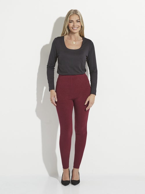 Leggings largos con cinturilla elástica y malla cálida. - Afibel - Kiabi