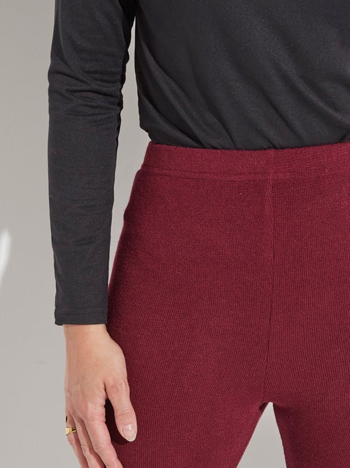 Leggings largos con cinturilla elástica y malla cálida. - Afibel - Kiabi