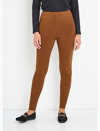 Leggings largos con cinturilla elástica y malla cálida. - Afibel