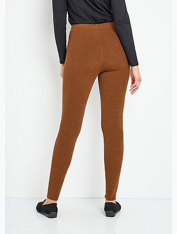 Leggings largos con cinturilla elástica y malla cálida. - Afibel