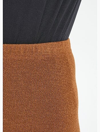 Leggings largos con cinturilla elástica y malla cálida. - Afibel