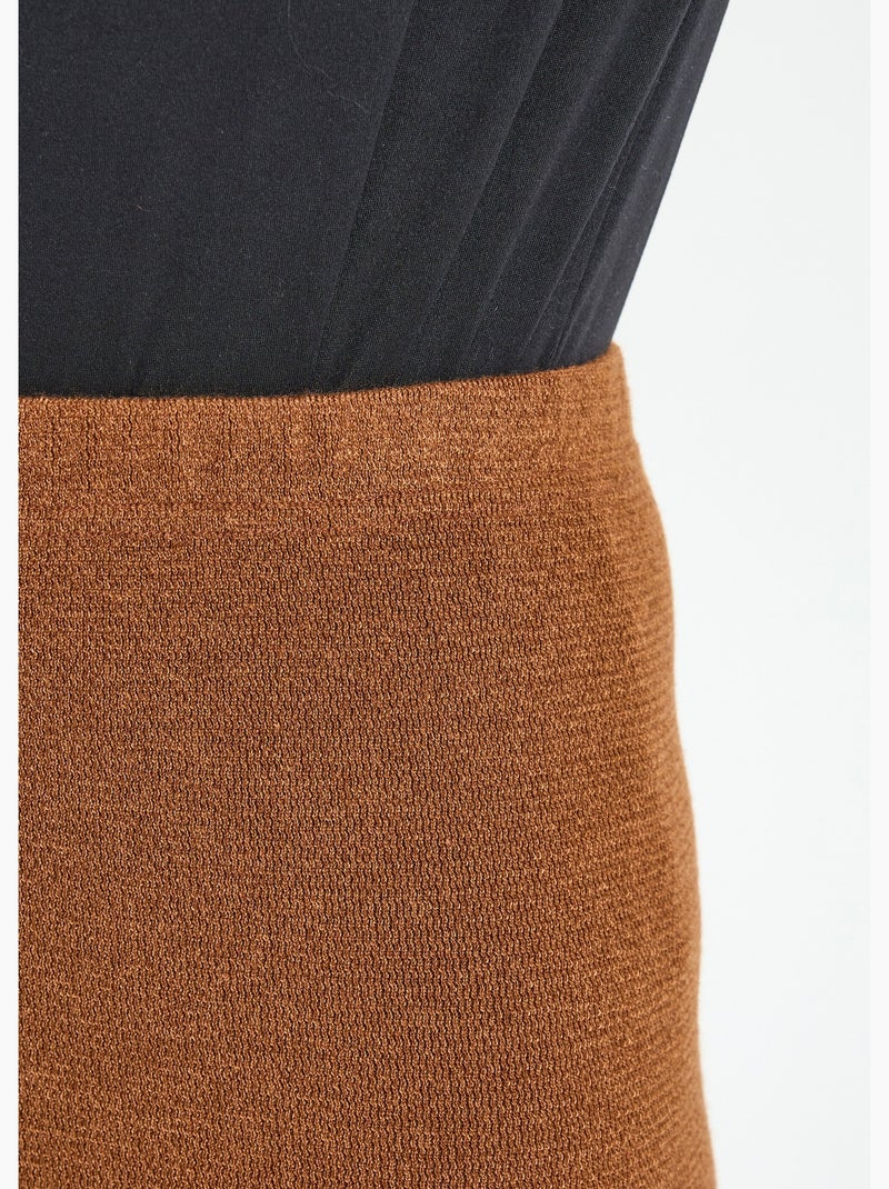 Leggings largos con cinturilla elástica y malla cálida. - Afibel Crudo - Kiabi