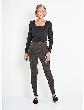 Leggings largos con cinturilla elástica y malla cálida. - Afibel