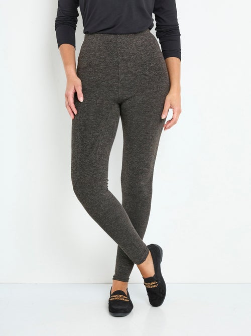 Leggings largos con cinturilla elástica y malla cálida. - Afibel - Kiabi