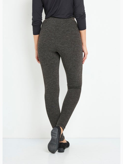 Leggings largos con cinturilla elástica y malla cálida. - Afibel - Kiabi