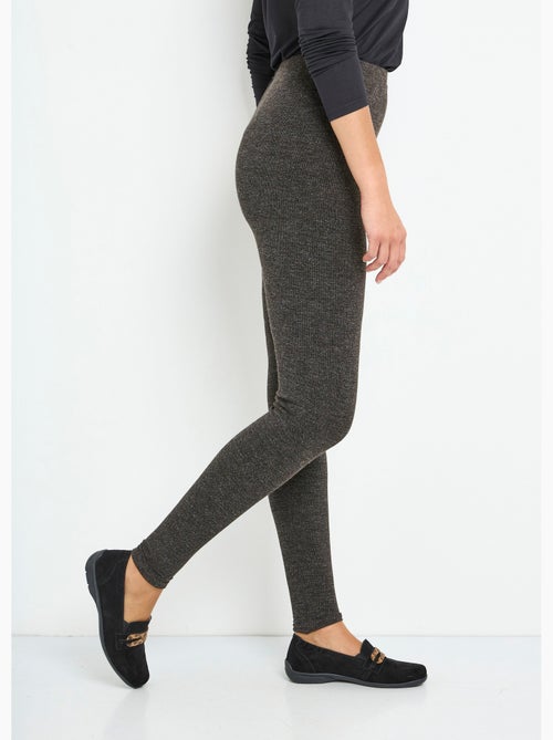 Leggings largos con cinturilla elástica y malla cálida. - Afibel - Kiabi