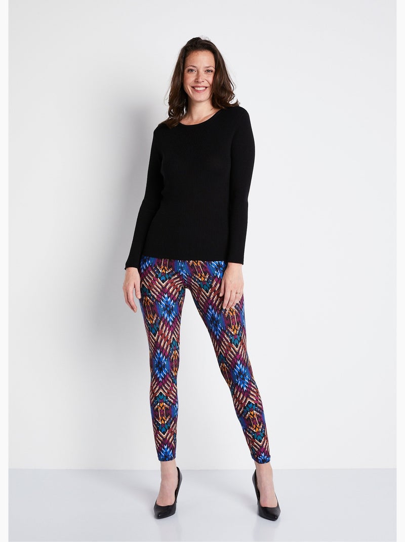 Leggings largos lisos o estampados - Afibel Azul - Kiabi
