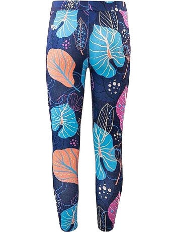 Leggings pike diseño hojas niñas - bejo