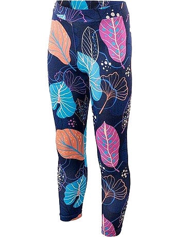 Leggings pike diseño hojas niñas - bejo