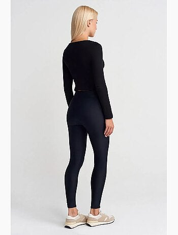 Leggings skinny de cintura alta con detalle de cremallera dilvin