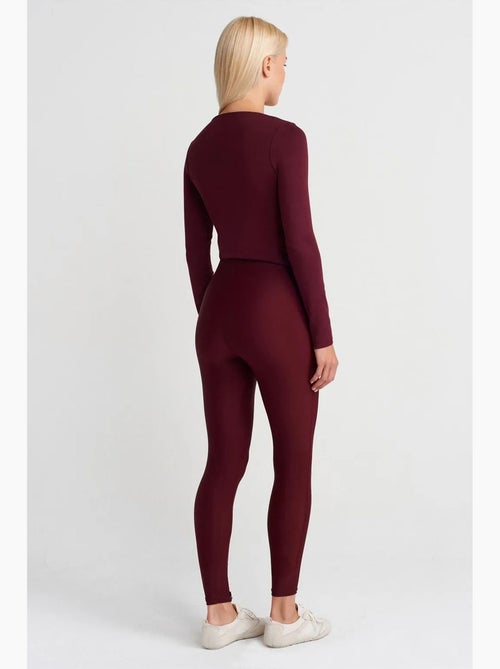 Leggings skinny de cintura alta con detalle de cremallera dilvin - Kiabi