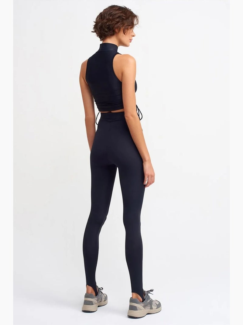 Leggings skinny de cintura alta dilvin Azul marino - Kiabi