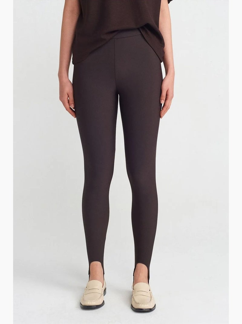 Leggings skinny de cintura alta dilvin Marrón chocolate - Kiabi