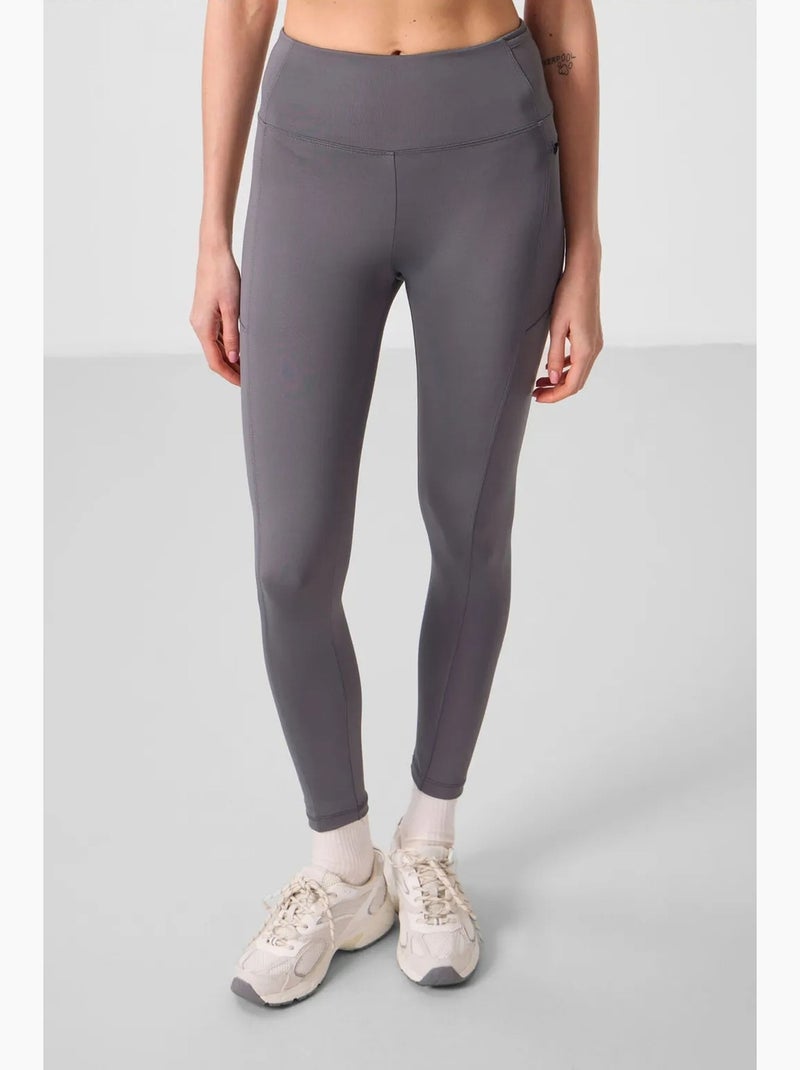 Leggings skinny de tiro alto con bolsillo tommy Gris medio - Kiabi