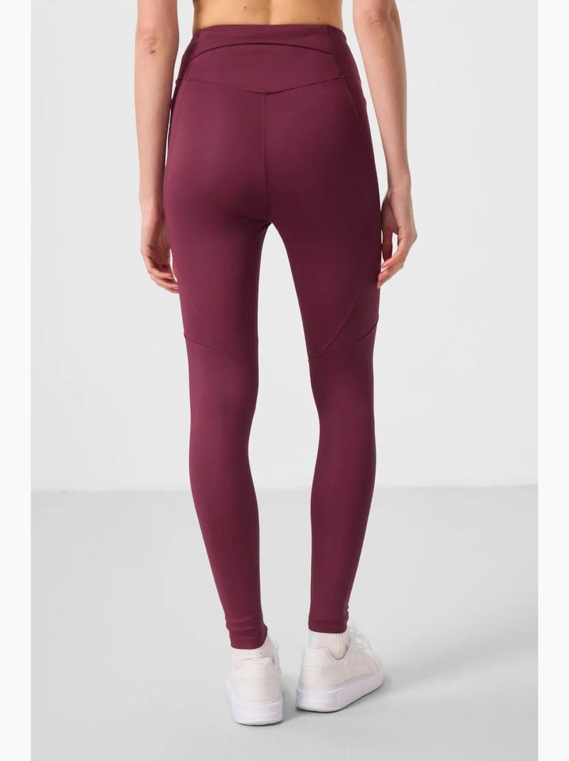 Leggings skinny de tiro alto tommy Rojo burdeos - Kiabi