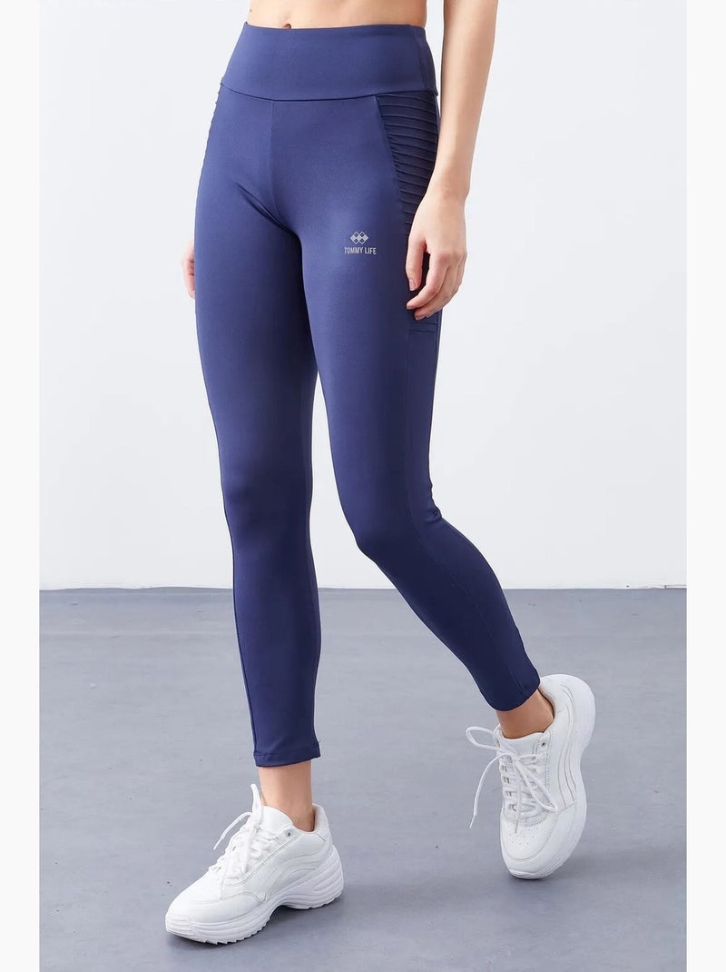 Leggings slim fit de cintura alta tommy Azul marino - Kiabi
