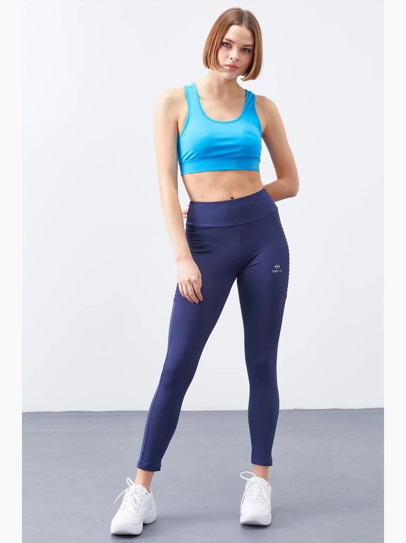 Leggings slim fit de cintura alta tommy Azul marino - Kiabi
