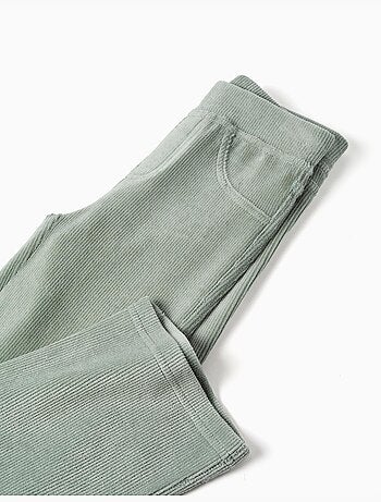 Leggins de campana de pana con cintura elástica