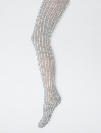 Leotardos cálidos de punto canalé - Pack de 2