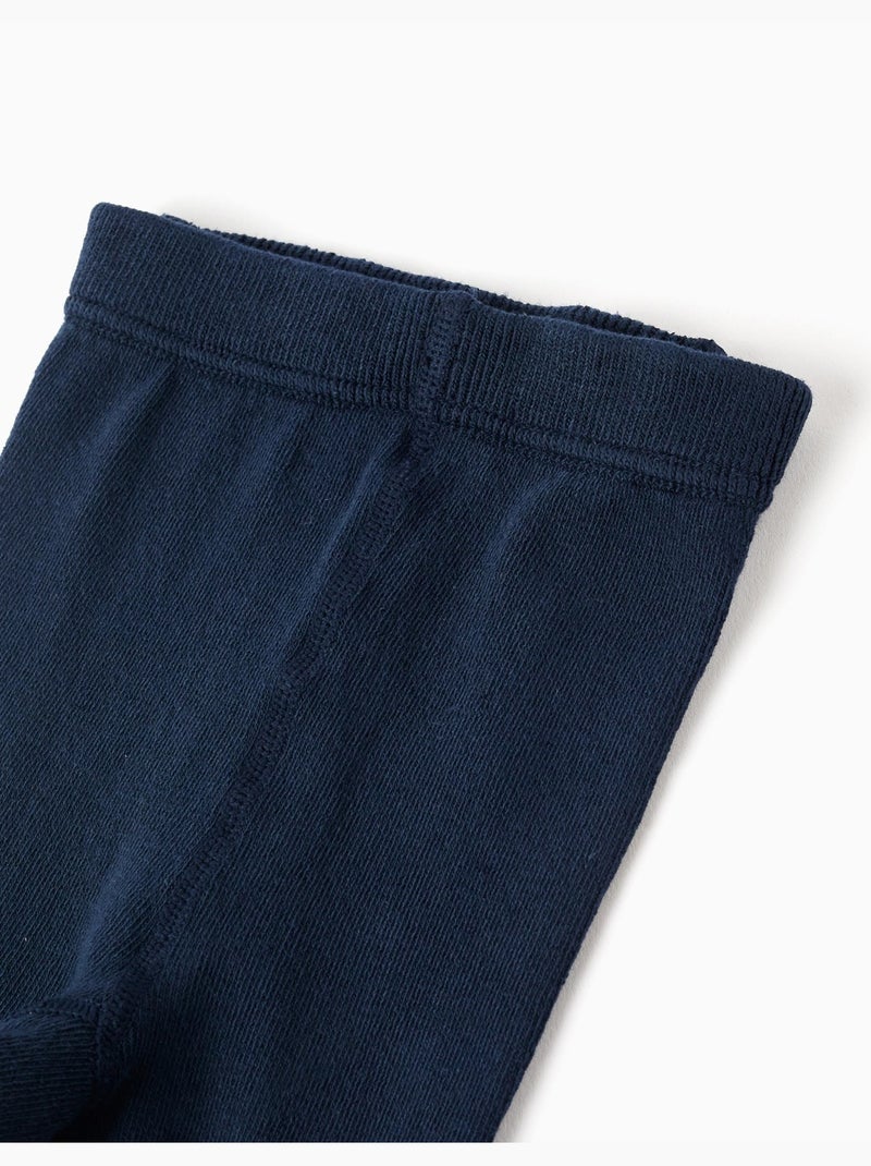 Leotardos de punto acanalado antibolitas Azul oscuro - Kiabi