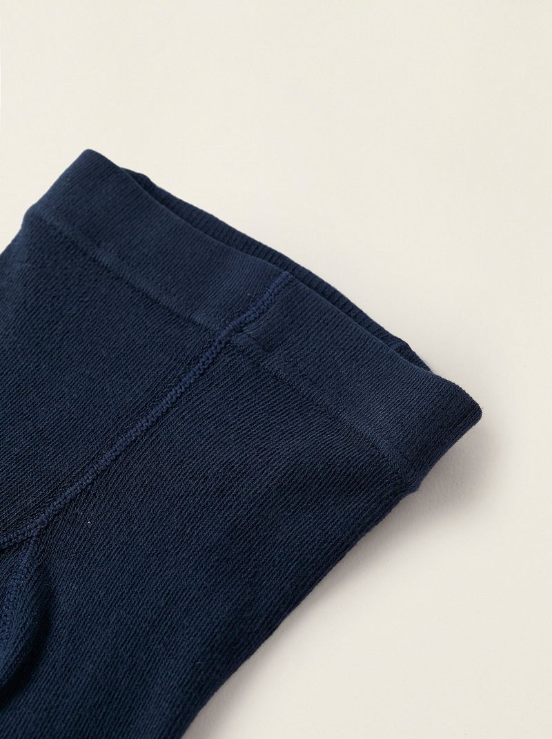 Leotardos de punto anti-bolitas Azul oscuro - Kiabi